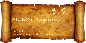 Vladár Izabella névjegykártya